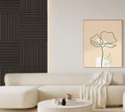 Akustikpanel mørk eg 60x60,5x1,3cm