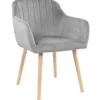 Alberte velour lysegrå