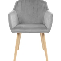 Alberte velour lysegrå