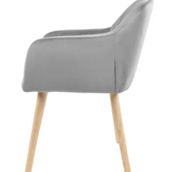 Alberte velour lysegrå