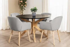 Alberte velour lysegrå