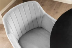 Alberte velour lysegrå