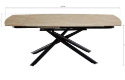 Alicante 190x90x73cm sintret sten beige/sort