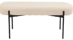 Amalie teddystof beige/sort