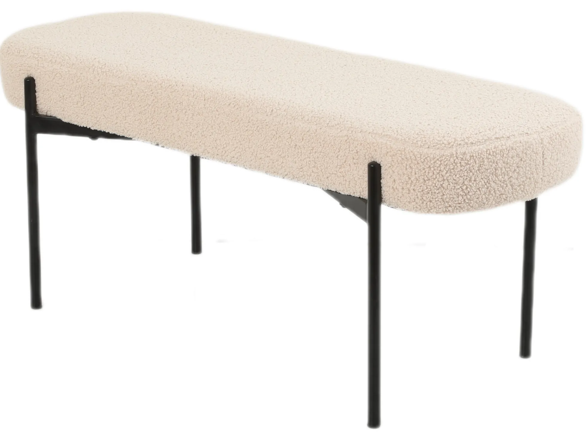 Amalie teddystof beige/sort