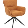 Ane med drejefunktion suede cognac