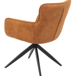Ane med drejefunktion suede cognac