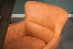 Ane med drejefunktion suede cognac