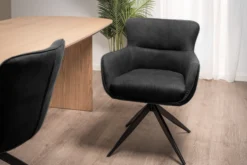 Ane med drejefunktion suede sort