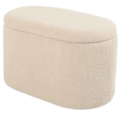 Aranda med opbevaring teddystof beige