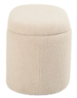 Aranda med opbevaring teddystof beige