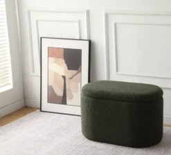 Aranda med opbevaring teddystof mørkegrøn
