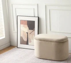 Aranda med opbevaring velour beige