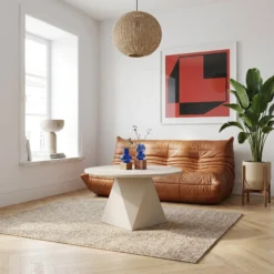 Aura creme hvid ø80x45cm