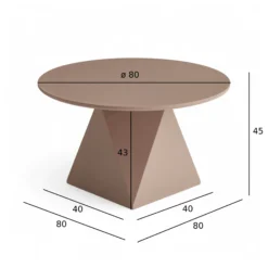Aura mokka mousse ø80x45cm