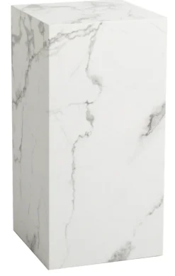 Avery piedestal i hvid marmorprint 35x35x70cm