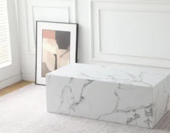 Avery rektangulært sofabord marmorprint