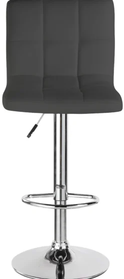 Barstol kunstlæder sort/krom