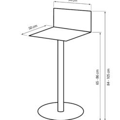 Barstol kunstlæder sort/krom