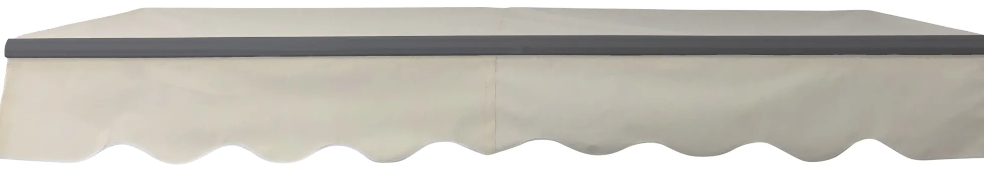 Åben markise 200x150cm creme/antracitgrå