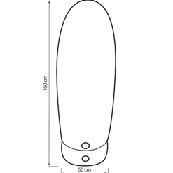 Bestplay Airdummy 160cm sort/hvid
