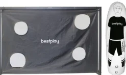 Bestplay fodboldmål 220x170cm + air dummy