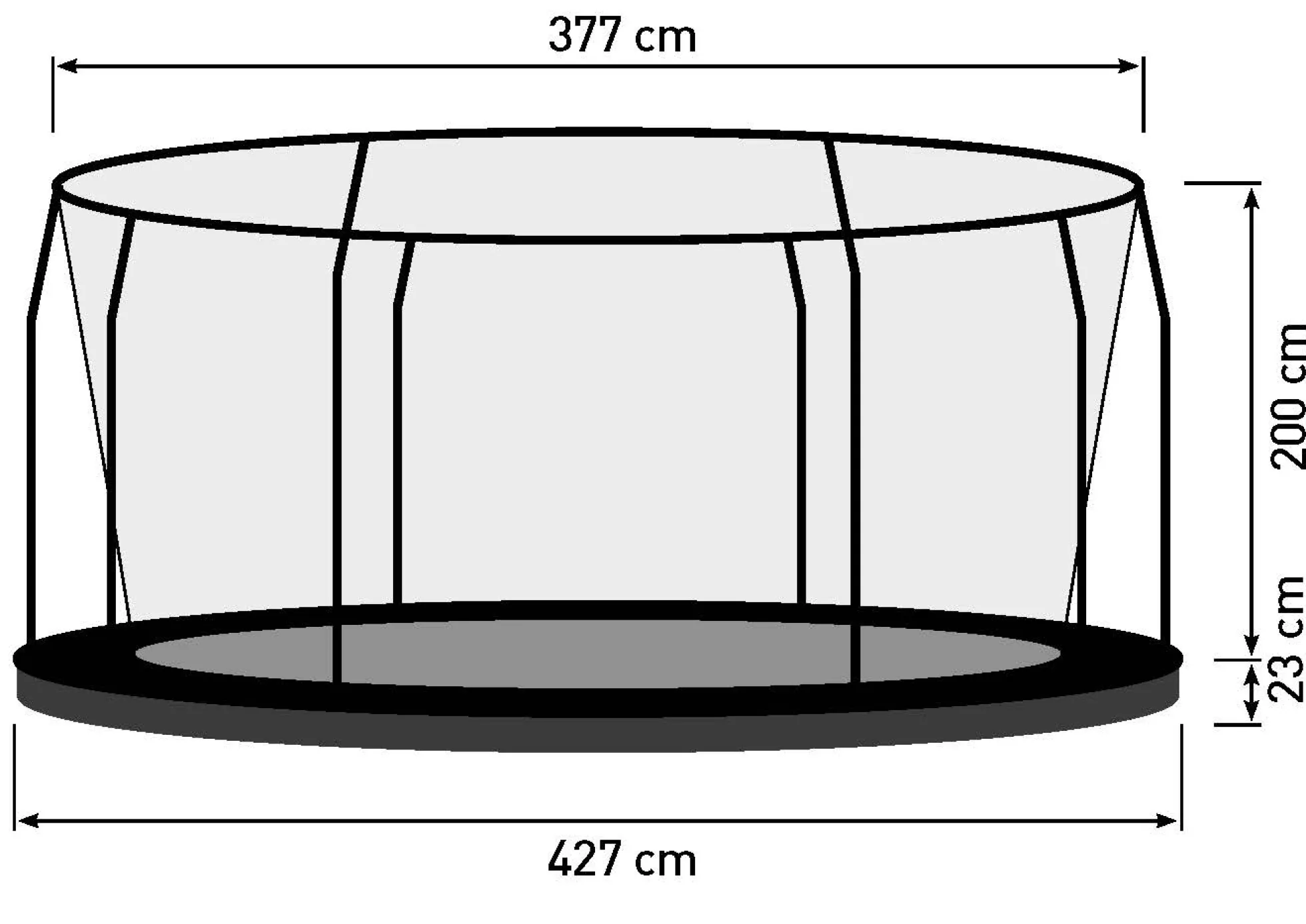 Bestplay Premium med sikkerhedsnet ø427cm Hard