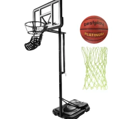 Bestplay PRO basketballstander + ball return + selvlysende net + basketball