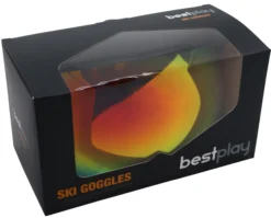 Bestplay skibrille voksen rød og gul