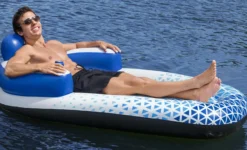 Bestway Hydro-Force loungestol blå/hvid 191x107cm