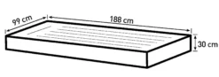 Bestway tritech twinsize 188x99x30cm