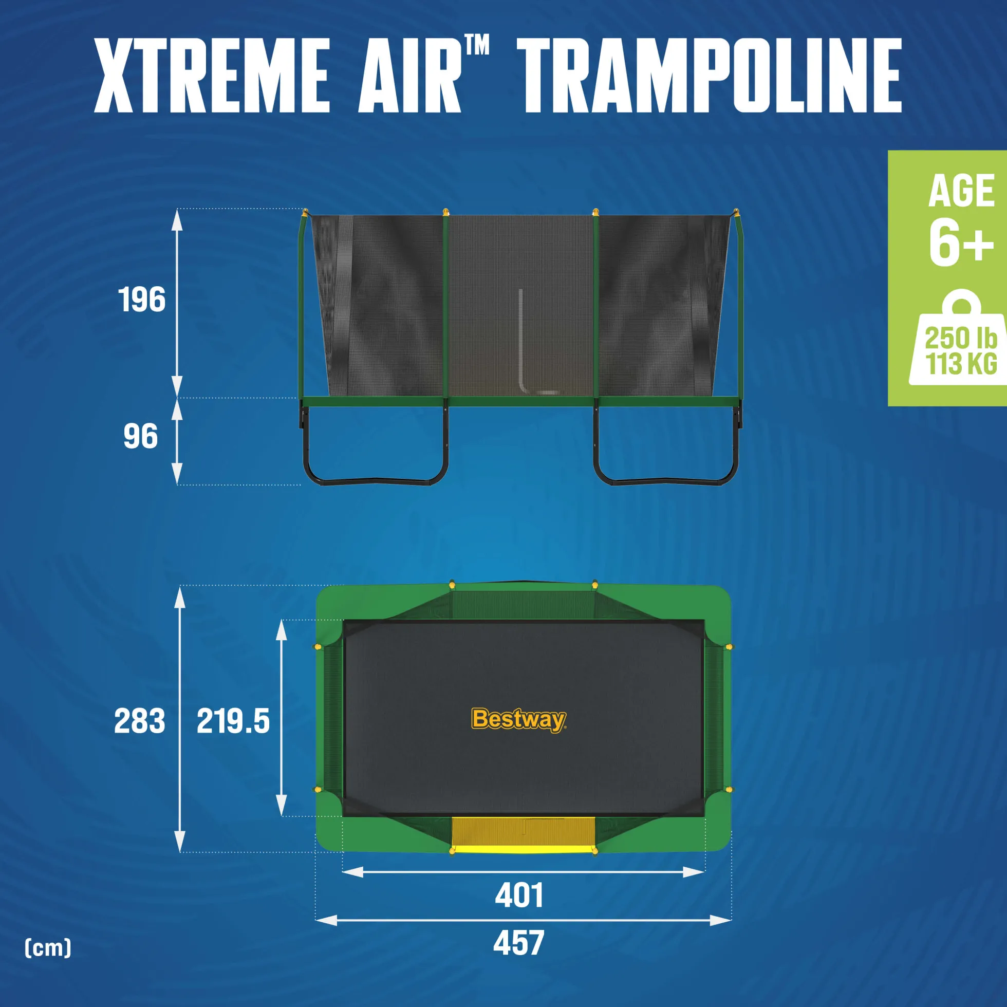 Bestway Xtreme Air trampolin 457x274x283cm