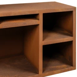 Bålsted med bord cortenstål
