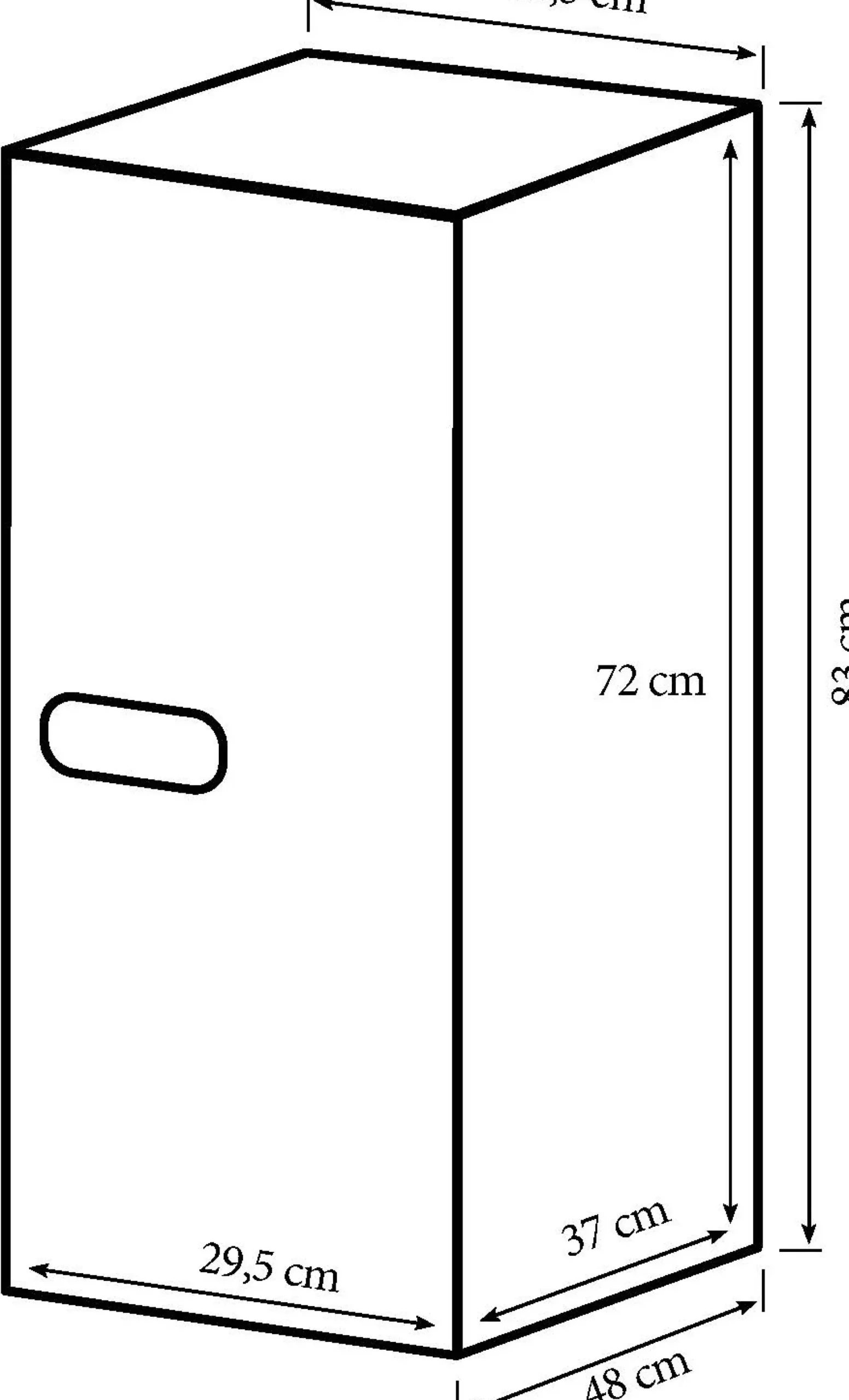 Brandsikkert pengeskab sort 83x48x43,5cm