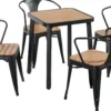 Cafesæt Lacroix mat sort/træ