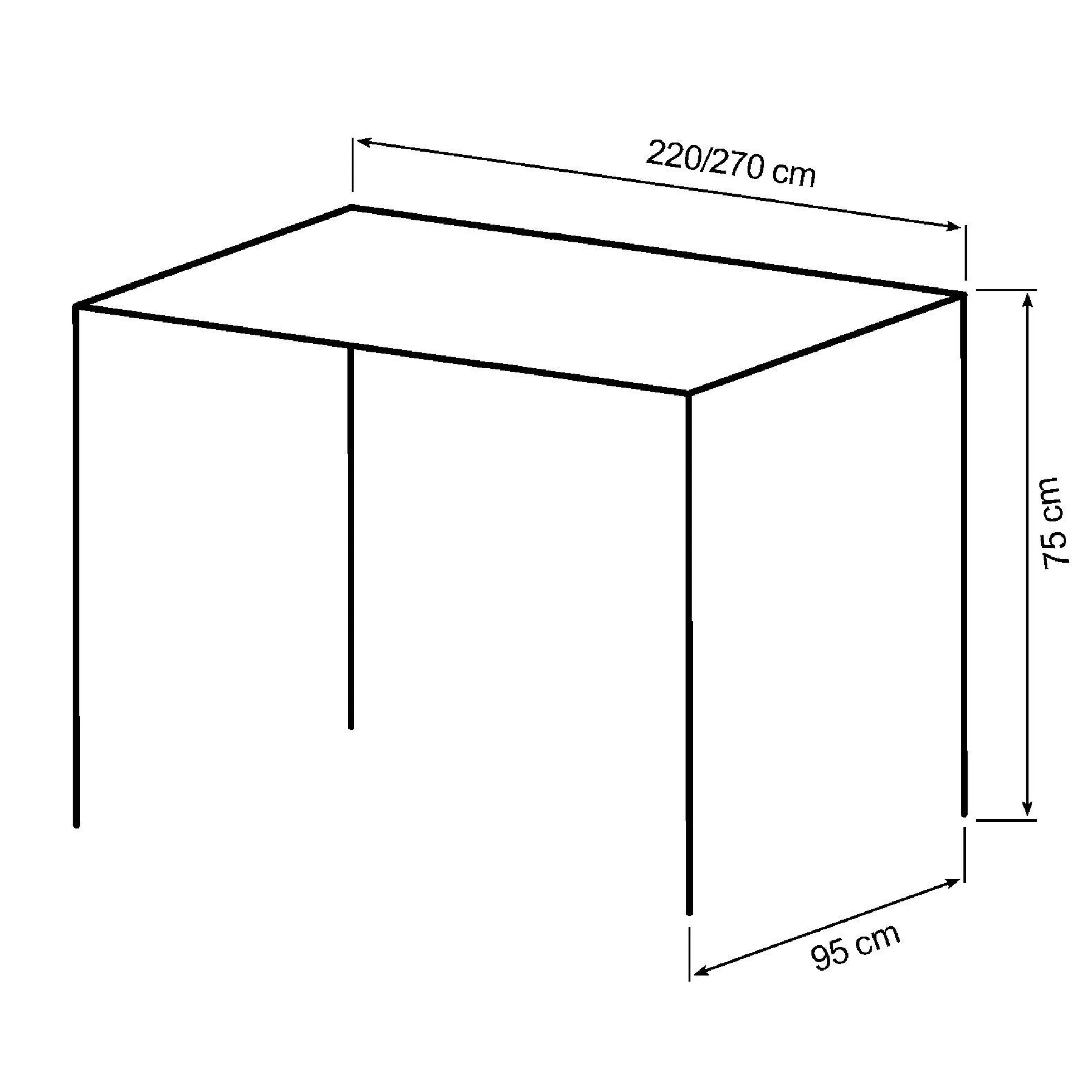 Calvia 270x95x75cm eg natur/natur
