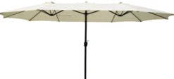 Dobbelt parasol beige 2,7x4,6m