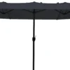 Dobbelt parasol mørkeblå 2,2x4m