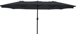Dobbelt parasol mørkeblå 2,7x4,6m
