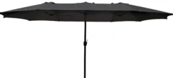 Dobbelt parasol mørkegrå 2,2x4m