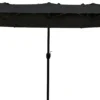 Dobbelt parasol sort 2,7x4,6m