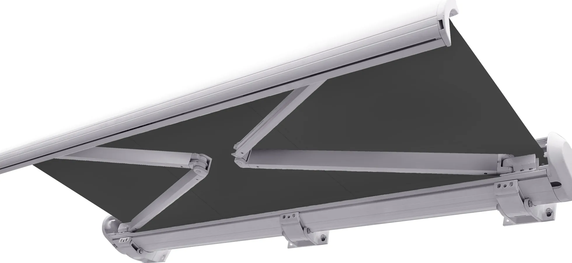 Elektrisk markise lukket 400x300cm antracitgrå/hvid