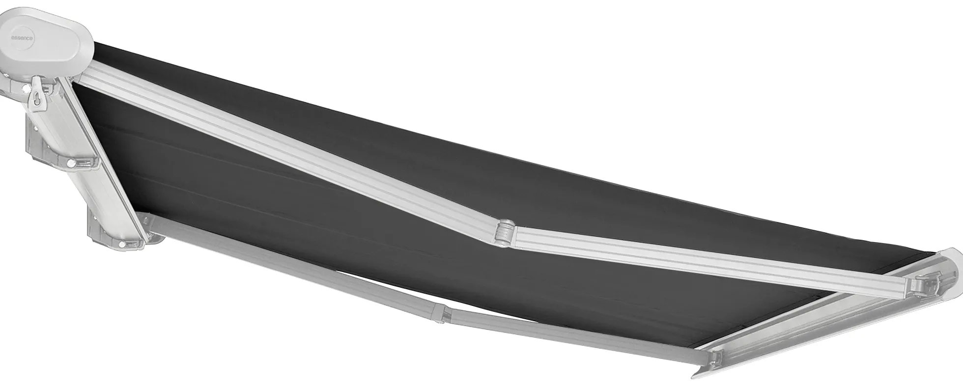 Elektrisk markise lukket 400x300cm antracitgrå/hvid