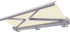 Elektrisk markise lukket 400x300cm creme/hvid