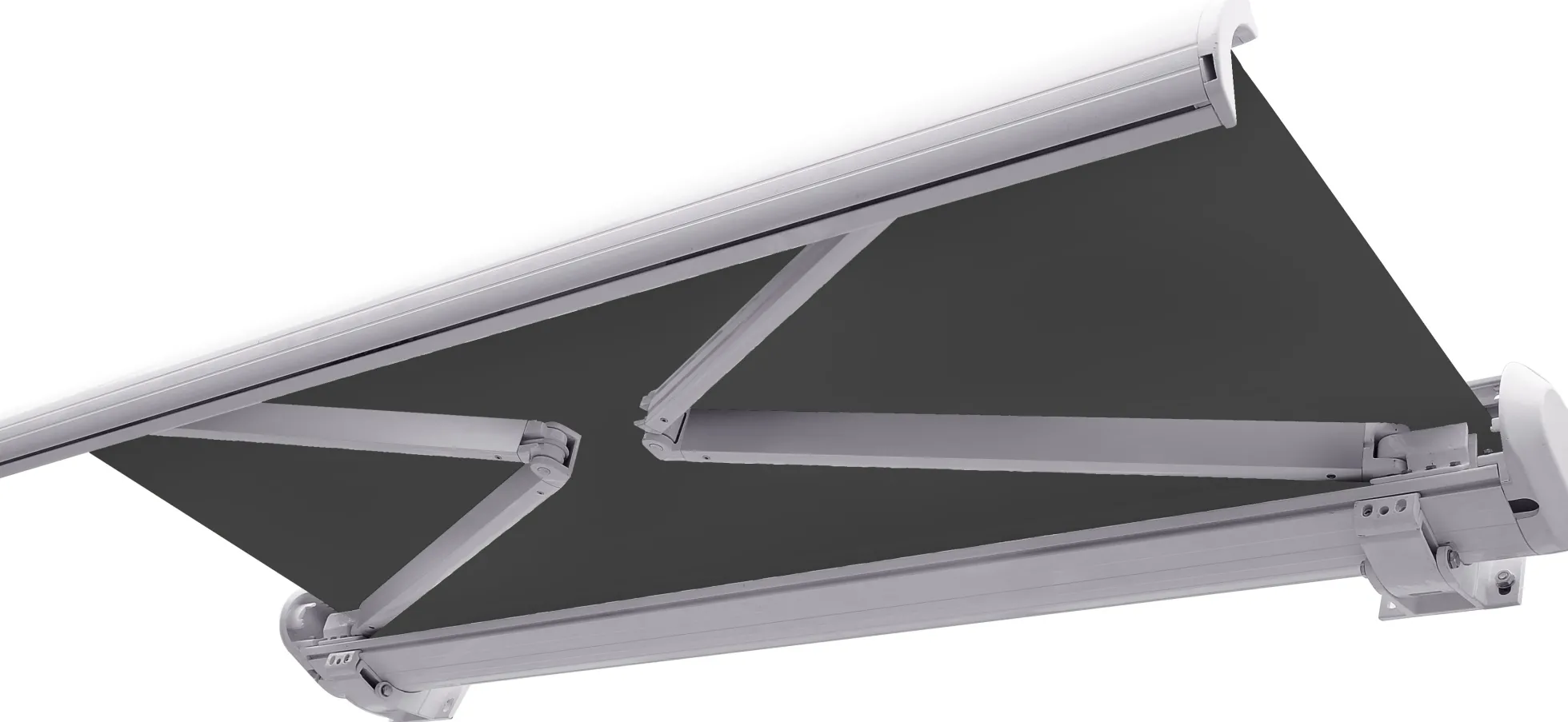 Elektrisk markise lukket 300x250cm antracitgrå/hvid