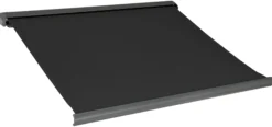Elektrisk markise lukket 300x250cm sort/antracitgrå