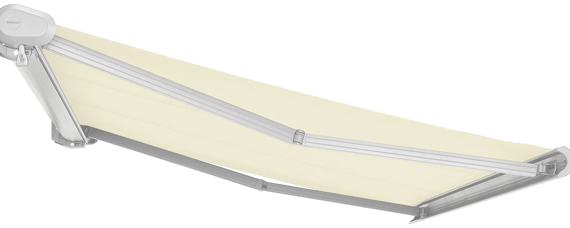 Elektrisk markise lukket 350x300cm creme/hvid