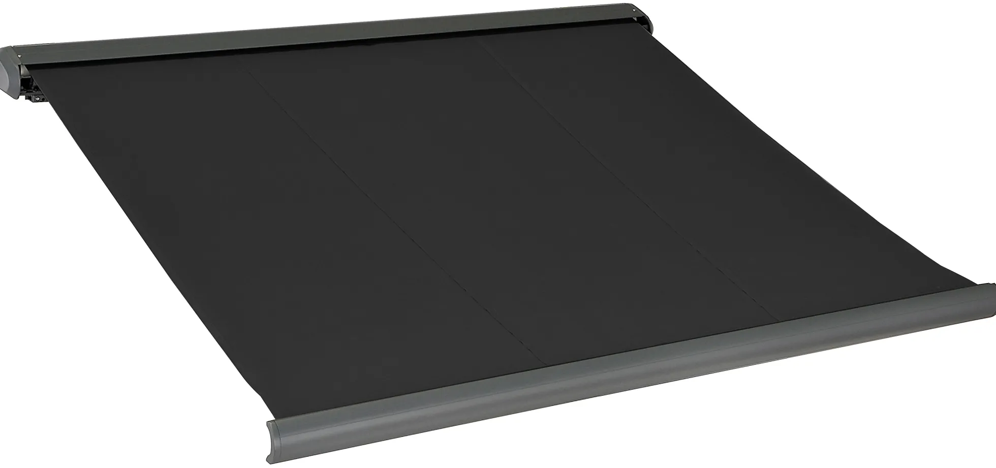 Elektrisk markise lukket 350x300cm sort/antracitgrå