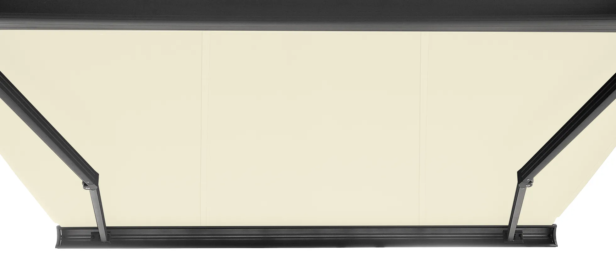 Elektrisk markise lukket 400x300cm creme/antracitgrå