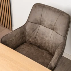 Elina med drejefunktion suede brun